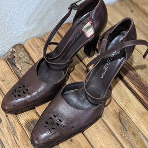 Via Spiga (Studio Spiga) Brown Italian Leather With Block Heel
